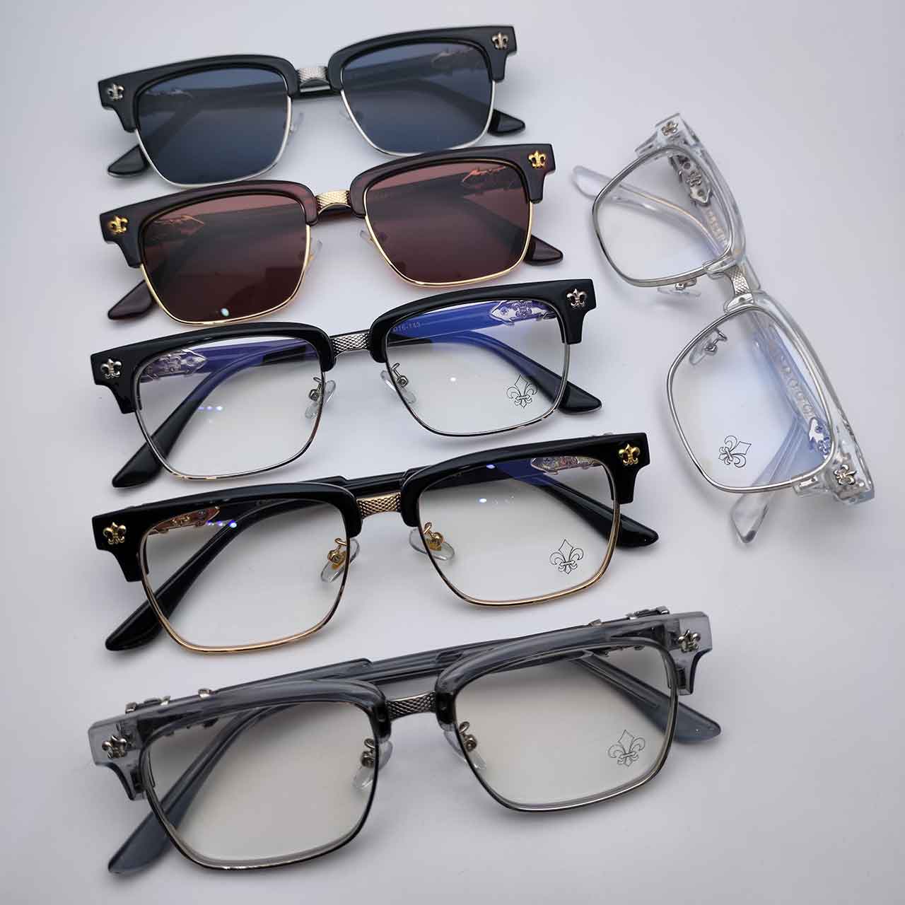 فریم عینک طبی کروم هارتز کد Chrome Hearts 8010